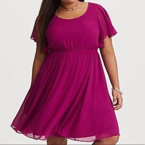 Purple Chiffon Dress